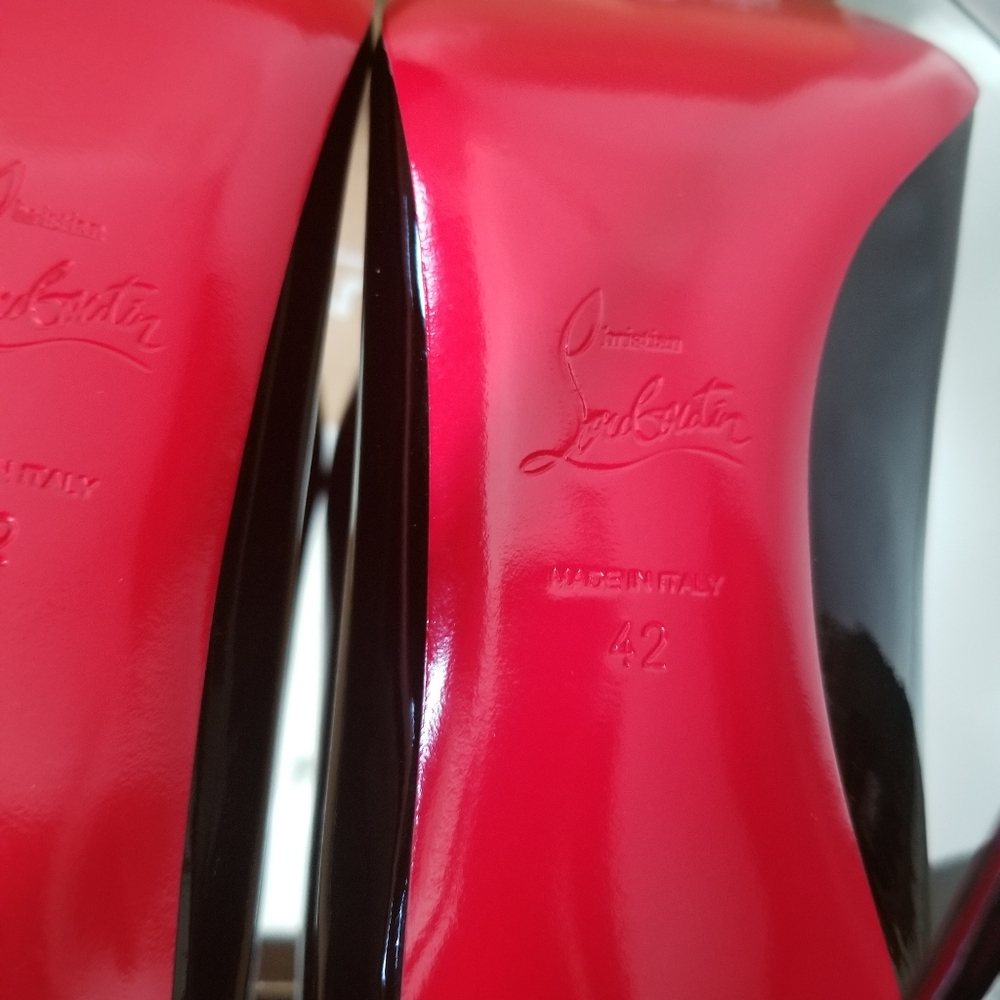 Christian Louboutin Black Patent Leather Heels 42 - Picture 7 of 8